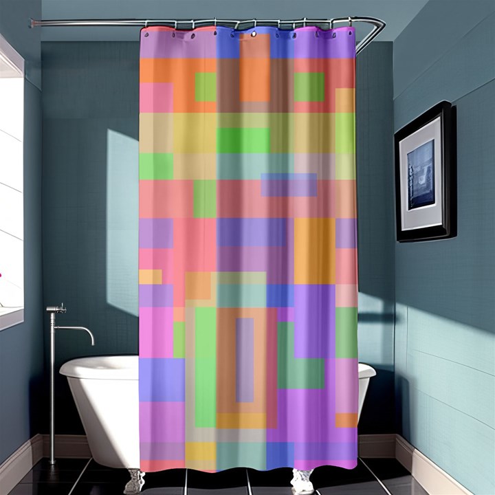 Pastel decorative design Shower Curtain 36  x 72  (Stall) 