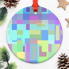 Pastel Geometrical Desing Ornament (round)  by Valentinaart