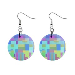 Pastel Geometrical Desing Mini Button Earrings by Valentinaart