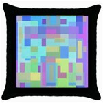 Pastel geometrical desing Throw Pillow Case (Black) Front