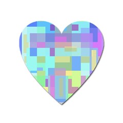 Pastel Geometrical Desing Heart Magnet by Valentinaart