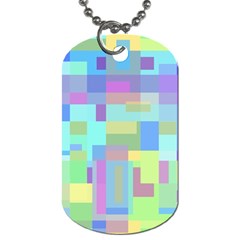 Pastel Geometrical Desing Dog Tag (one Side)