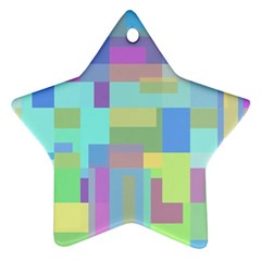 Pastel Geometrical Desing Star Ornament (two Sides) 