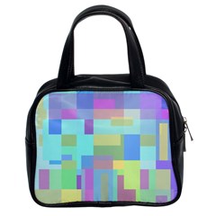 Pastel Geometrical Desing Classic Handbags (2 Sides) by Valentinaart