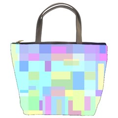 Pastel Geometrical Desing Bucket Bags by Valentinaart