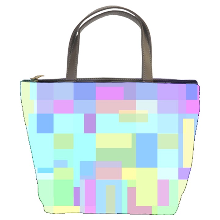 Pastel geometrical desing Bucket Bags