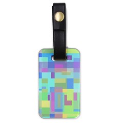 Pastel Geometrical Desing Luggage Tags (one Side) 