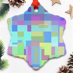 Pastel Geometrical Desing Snowflake Ornament (2-side)