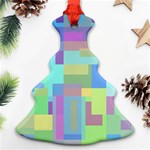 Pastel geometrical desing Christmas Tree Ornament (2 Sides) Back