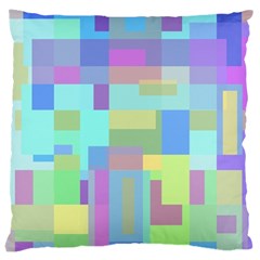 Pastel Geometrical Desing Large Cushion Case (one Side) by Valentinaart