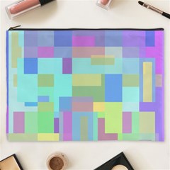 Pastel Geometrical Desing Cosmetic Bag (xxxl)  by Valentinaart