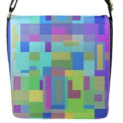 Pastel Geometrical Desing Flap Messenger Bag (s) by Valentinaart