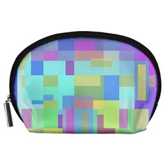 Pastel Geometrical Desing Accessory Pouches (large)  by Valentinaart