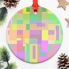 Pastel Colorful Design Ornament (round) 