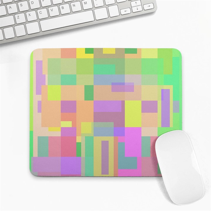 Pastel colorful design Large Mousepads