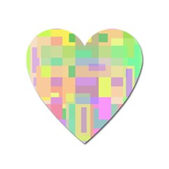 Pastel Colorful Design Heart Magnet