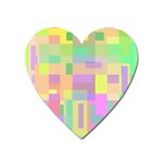 Pastel colorful design Heart Magnet Front