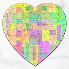 Pastel Colorful Design Jigsaw Puzzle (heart)