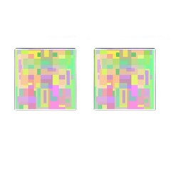 Pastel Colorful Design Cufflinks (square) by Valentinaart