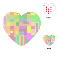 Pastel Colorful Design Playing Cards (heart) 