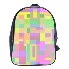 Pastel Colorful Design School Bags(large)  by Valentinaart