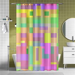 Pastel Colorful Design Shower Curtain 48  X 72  (small) 