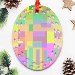 Pastel Colorful Design Ornament (oval Filigree) 