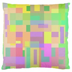 Pastel Colorful Design Large Flano Cushion Case (one Side)