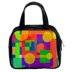 Colorful geometrical design Classic Handbags (2 Sides)