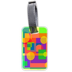 Colorful geometrical design Luggage Tags (Two Sides)