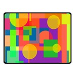 Colorful geometrical design Double Sided Fleece Blanket (Small)  45 x34  Blanket Front