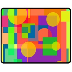 Colorful geometrical design Double Sided Fleece Blanket (Medium) 