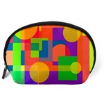 Colorful geometrical design Accessory Pouches (Large)  Back