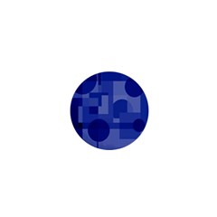 Deep Blue Abstract Design 1  Mini Buttons