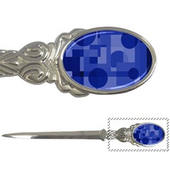 Deep Blue Abstract Design Letter Openers by Valentinaart