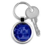 Deep blue abstract design Key Chains (Round)  Front