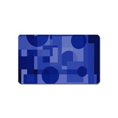 Deep Blue Abstract Design Magnet (name Card) by Valentinaart