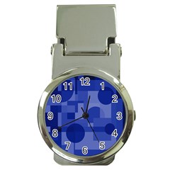 Deep Blue Abstract Design Money Clip Watches