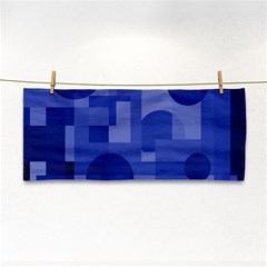 Deep Blue Abstract Design Hand Towel