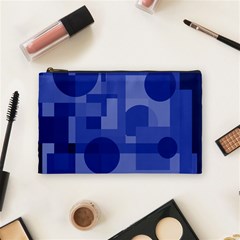 Deep Blue Abstract Design Cosmetic Bag (medium) 