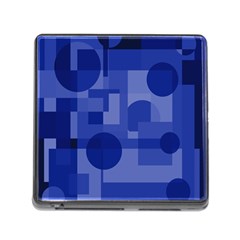 Deep Blue Abstract Design Memory Card Reader (square) by Valentinaart