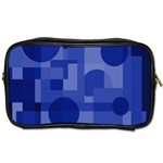 Deep blue abstract design Toiletries Bags Front