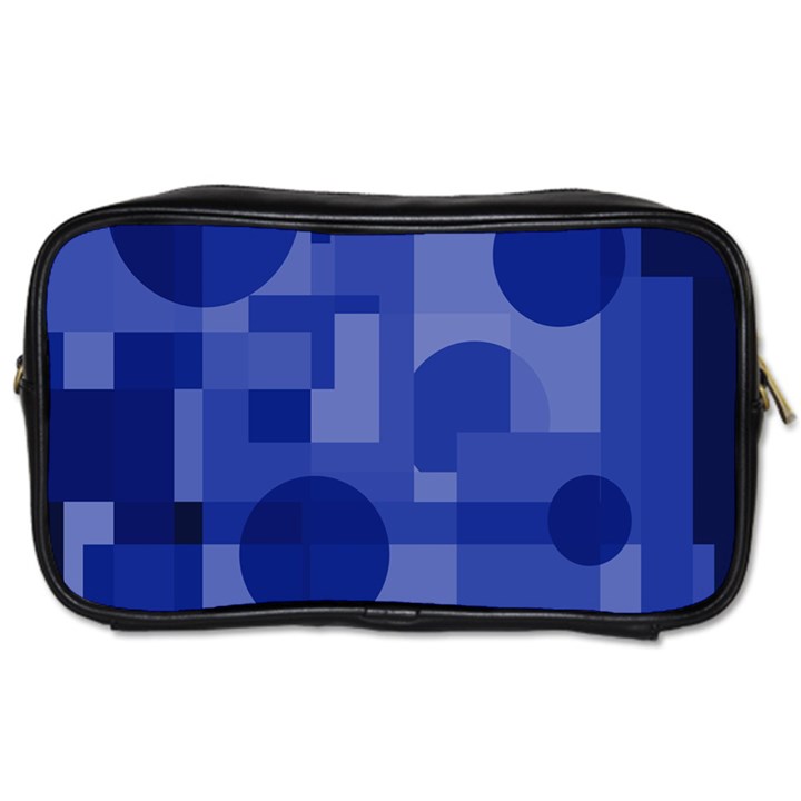 Deep blue abstract design Toiletries Bags