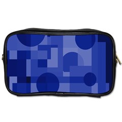 Deep Blue Abstract Design Toiletries Bags 2-side by Valentinaart