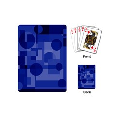 Deep Blue Abstract Design Playing Cards (mini) 