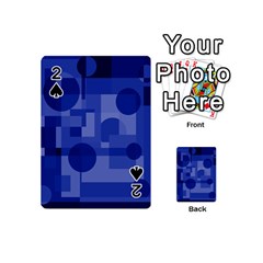 Deep Blue Abstract Design Playing Cards 54 (mini) 