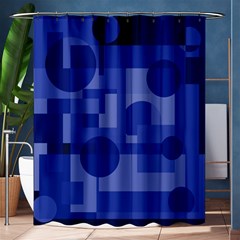 Deep Blue Abstract Design Shower Curtain 60  X 72  (medium) 