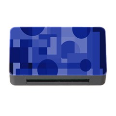 Deep Blue Abstract Design Memory Card Reader With Cf