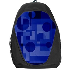 Deep Blue Abstract Design Backpack Bag by Valentinaart