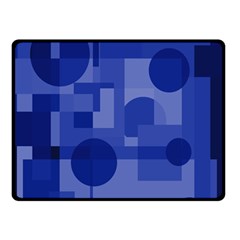 Deep Blue Abstract Design Double Sided Fleece Blanket (small)  by Valentinaart